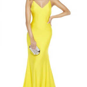 A bright yellow gown