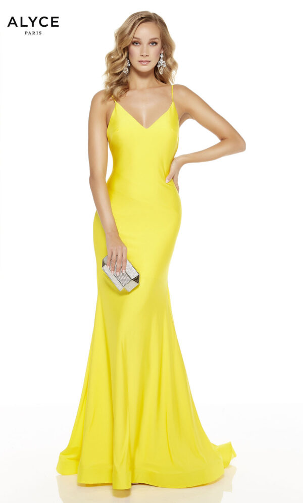 A bright yellow gown