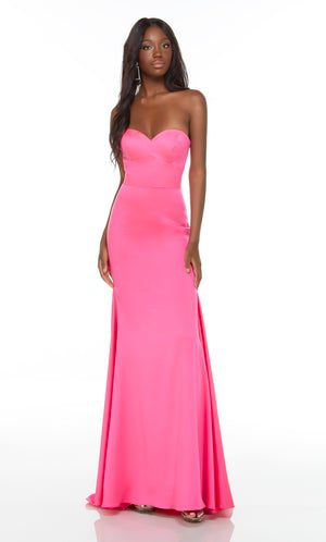 A Barbie pink gown