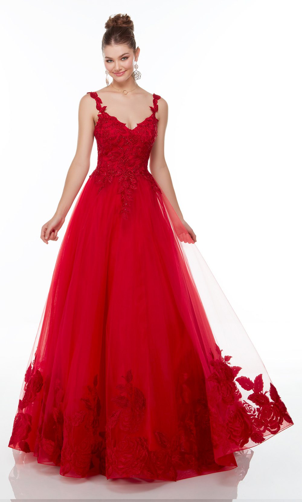A red gown