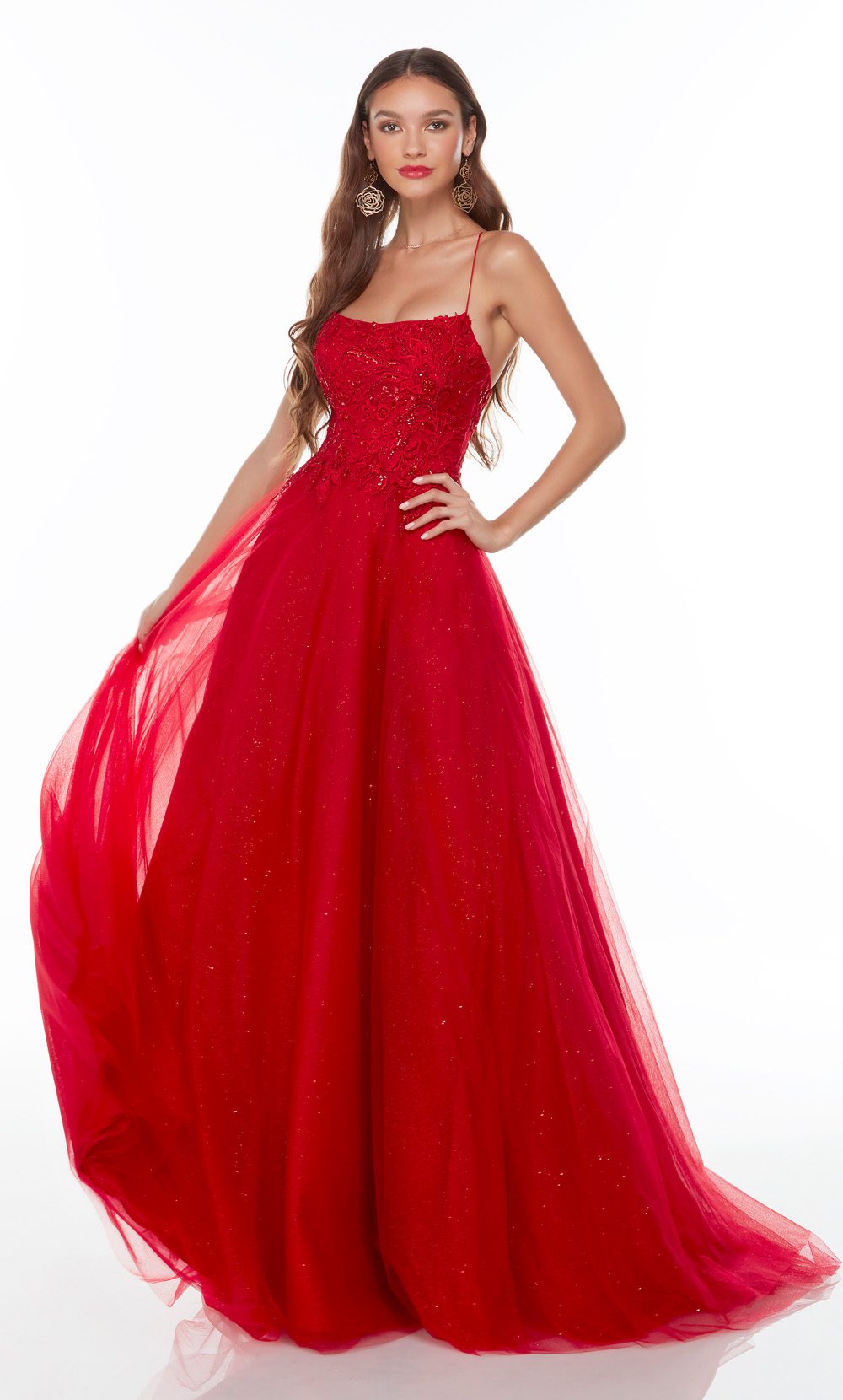 A red gown